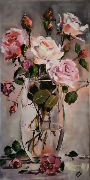 ArteDiAlina.com painting: Flowers for Valentine
